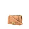 Chanel Boy handbag in pink quilted leather - 00pp thumbnail