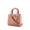 Dior Lady Dior medium model handbag in powder pink leather cannage - 00pp thumbnail