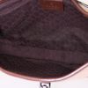 Gucci Jackie handbag in brown leather and beige canvas - Detail D2 thumbnail