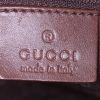 Gucci Jackie handbag in brown leather and beige canvas - Detail D3 thumbnail