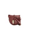 Celine 16 small model shoulder bag in burgundy leather - 00pp thumbnail