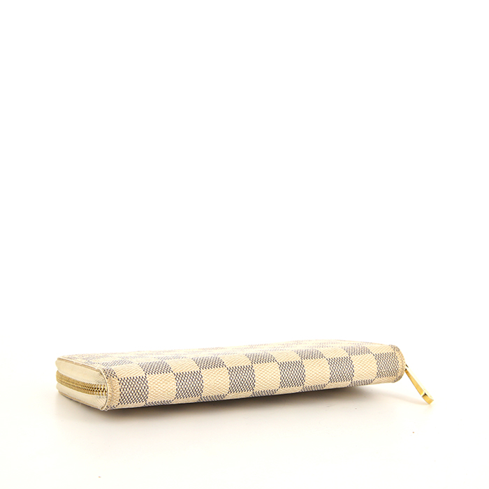 Portefeuille Louis Vuitton Zippy en toile damier azur - Detail D4