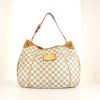 Louis Vuitton Galliera medium model handbag in azur damier canvas and natural leather - 360 thumbnail