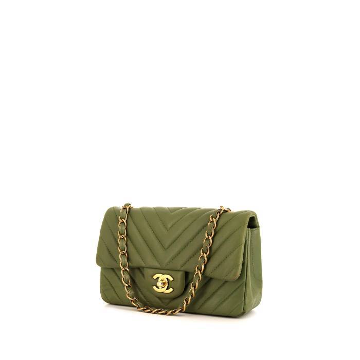 chanel green bag mini leather