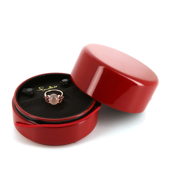 Bague Pomellato Luna en or rose,  quartz rose et tourmalines - Detail D2