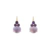 Pomellato Luna earrings in pink gold and amethysts - 00pp thumbnail