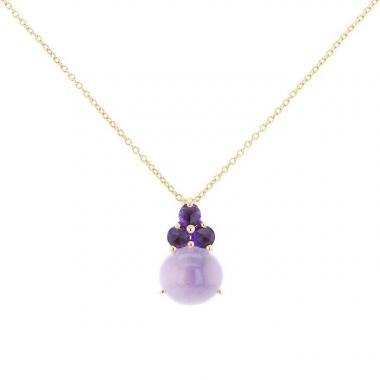 Collier Pomellato Luna en or rose et améthystes