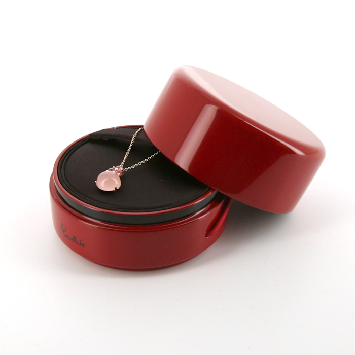 Collana Pomellato Luna in oro rosa,  quarzo rosa e tormaline - Detail D2