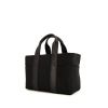 Hermes Acapulco shopping bag in canvas and black leather - 00pp thumbnail