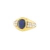 Cartier 1970's ring in yellow gold,  diamonds and sapphire - 00pp thumbnail