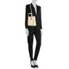 Dior Lady Dior large model handbag in off-white patent leather - Detail D2 thumbnail