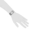 Hermes Tandem watch in stainless steel Ref:  TA1.710 Circa  1990 - Detail D1 thumbnail