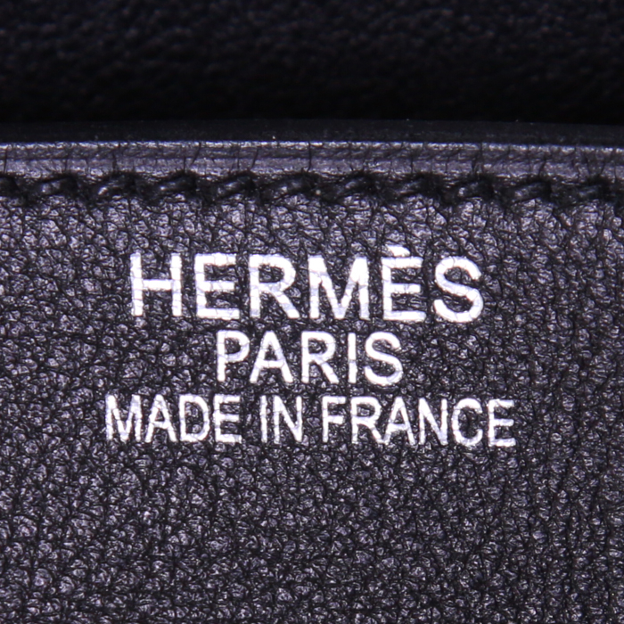 Hermes Birkin 40 cm handbag in black Swift leather - Detail D3