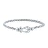 Fred Force 10 medium model bracelet in white gold,  diamonds and stainless steel - 00pp thumbnail