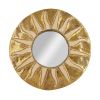 Mithé Espelt, "Inti" sun mirror, in embossed and glazed earthenware, crackled gold, from the 1975's - 00pp thumbnail
