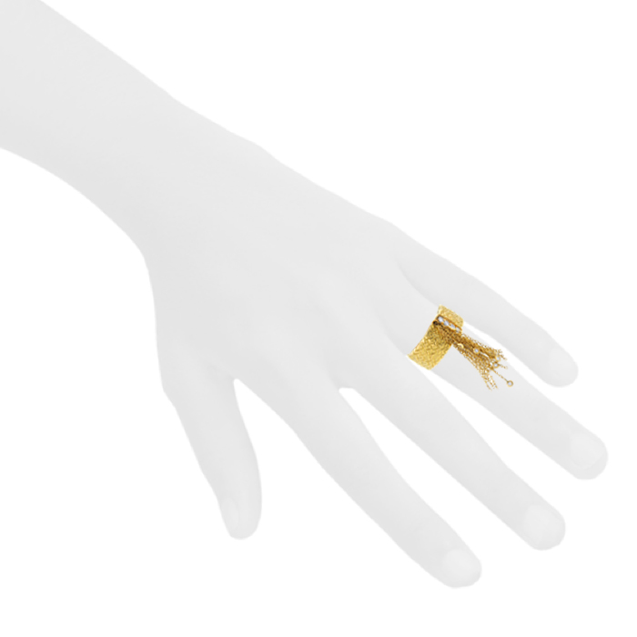 Bague Boucheron Delilah en or jaune et diamants - Detail D1