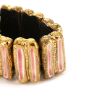 Mithé Espelt, parure de bijoux comprenant un collier et un bracelet, en terre estampée et émaillée, or craquelé, des années 1950 - Detail D2 thumbnail