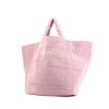 Chanel Shopping shopping bag in pink terry fabric - 00pp thumbnail