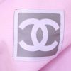 Chanel Shopping shopping bag in pink terry fabric - Detail D3 thumbnail