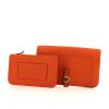 Hermes Double Sens shopping bag in white and orange togo leather - Detail D2 thumbnail