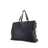 Miu Miu shopping bag in blue grained leather - 00pp thumbnail