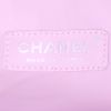 Sac cabas Chanel Tote en toile rose et noire - Detail D3 thumbnail