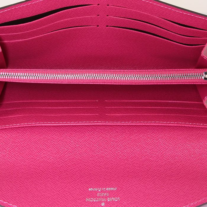 Portefeuille Louis Vuitton Totem Linea en cuir épi blanc et fuschia - Detail D2