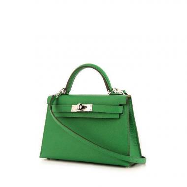 Sac à main Hermès Kelly 20 cm en cuir epsom vert