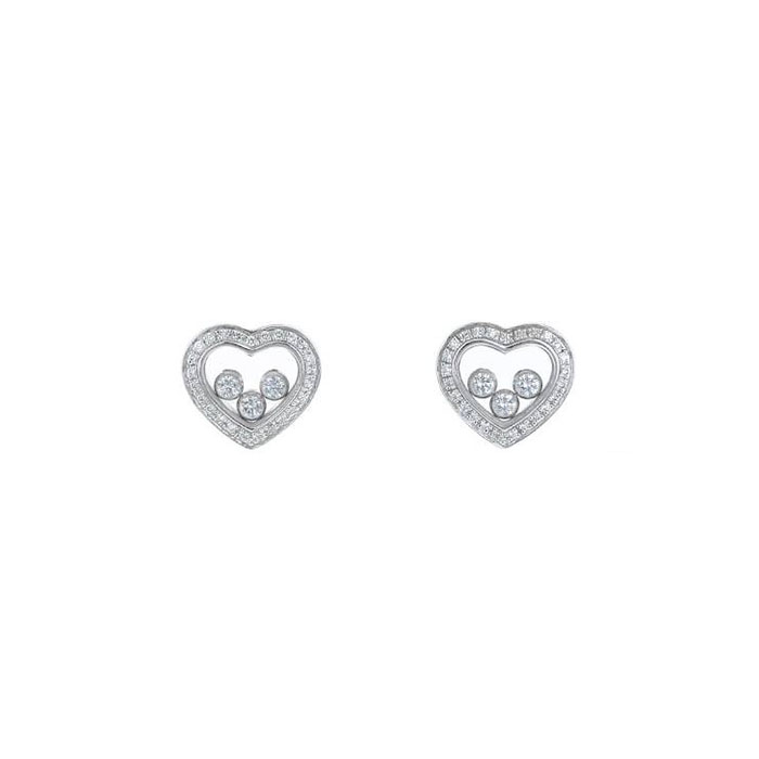 Chopard Happy Spirit 18K White & Rose Gold & Diamond Earrings - ShopStyle