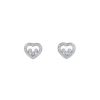 Pendientes Chopard Happy Diamonds en oro blanco y diamantes - 00pp thumbnail