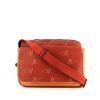 Borsa a tracolla Louis Vuitton Calvi in tela siglata rossa e pelle naturale - 360 thumbnail