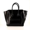 Celine Luggage Mini handbag in black patent leather - 360 thumbnail