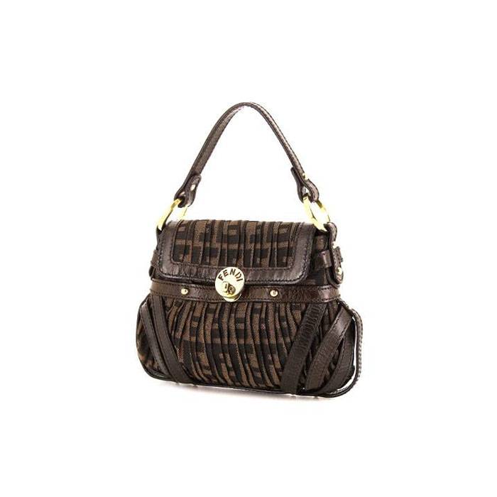 Fendi - Authenticated Handbag - Cloth Brown for Women, Good Condition