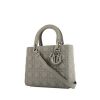 Dior Lady Dior handbag in grey leather cannage - 00pp thumbnail