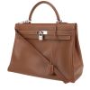 Hermès  Kelly 35 cm handbag  in brown impregnated calfskin - 00pp thumbnail