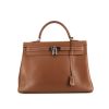 Hermès  Kelly 35 cm handbag  in brown impregnated calfskin - 360 thumbnail
