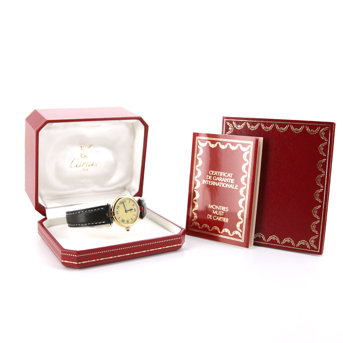 Orologio Cartier Must Vendôme in vermeil Ref :  1851 Circa  1990 - Detail D2