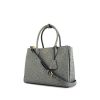 Prada Shopping handbag in grey blue ostrich leather - 00pp thumbnail