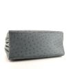 Prada Shopping handbag in grey blue ostrich leather - Detail D5 thumbnail