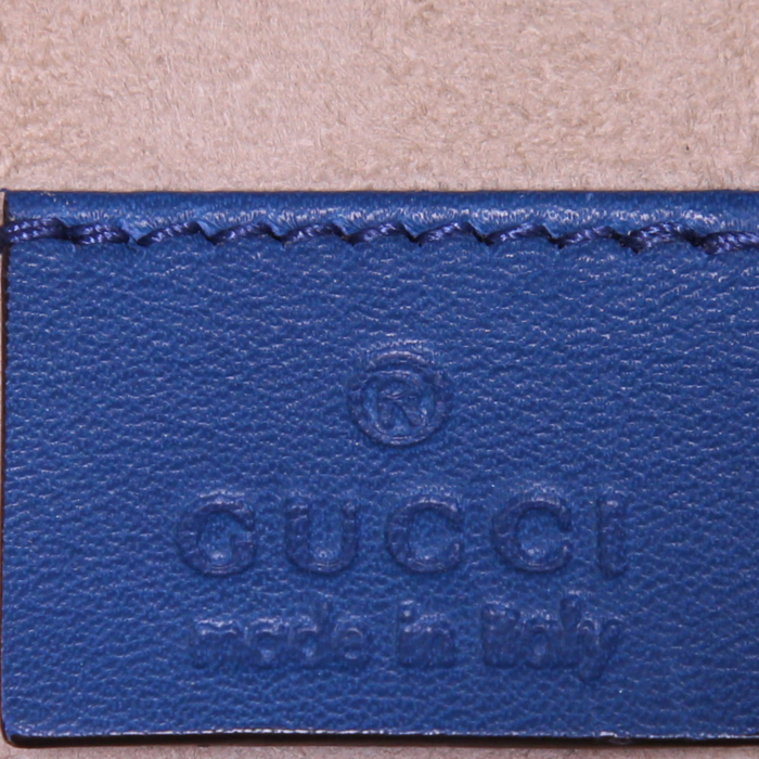 Bolso para llevar al hombro o en la mano Gucci Dionysus en cocodrilo azul - Detail D4