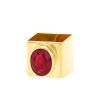 Geometric Cartier by Dinh Van 1970's ring in yellow gold and rubellite - 00pp thumbnail