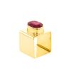 Geometric Cartier by Dinh Van 1970's ring in yellow gold and rubellite - Detail D1 thumbnail