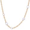 Pomellato Capri long necklace in pink gold,  rock crystal and chalcedony - 00pp thumbnail