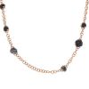 Pomellato Capri necklace in pink gold, onyx and rock crystal - 00pp thumbnail