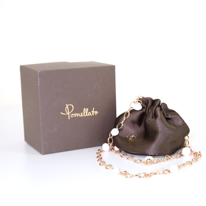 Pomellato Capri long necklace in pink gold, ceramic and tsavorites - Detail D2