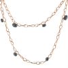 Pomellato Capri long necklace in pink gold,  ceramic and sapphire - 00pp thumbnail