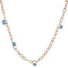 Pomellato Capri long necklace in pink gold,  ceramic and amethyst - 00pp thumbnail