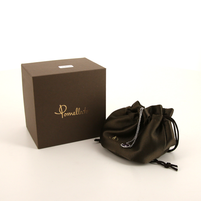 Collier Pomellato Colpo di Fulmine en or blanc, diamants et améthyste - Detail D2