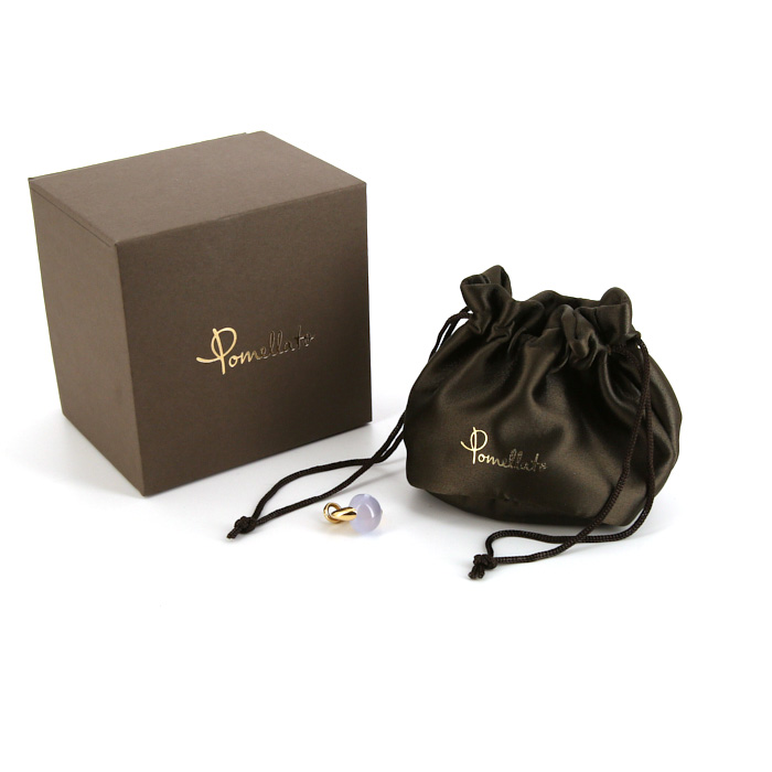 Colgante Pomellato Luna en oro amarillo y calcedonia - Detail D2