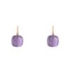 Pomellato Nudo pendants earrings in pink gold and amethyst - 00pp thumbnail